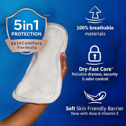 TENA Sensitive Care Overnight Incontinence Pads, Extra Coverage, 90 Count - view 2