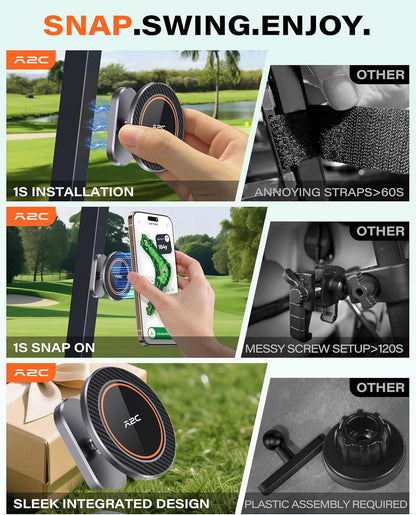 A2C Magnetic Golf Cart Phone Holder, Aluminium Alloy - view 3