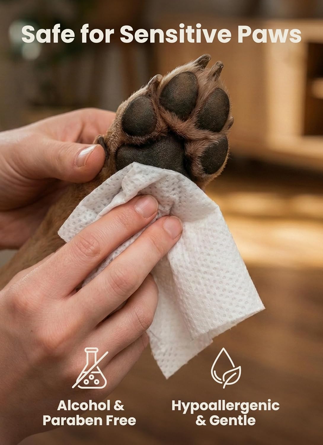 Pogi's Dog Grooming Wipes for Paws and Bum, Fragrance Free, 100 Wipes - view 6