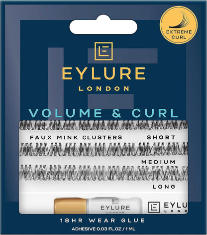 Eylure Extreme Curl Clusters False Lashes, 1 Pack