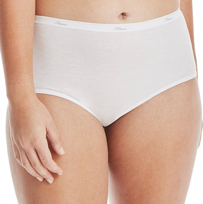 Hanes Women's Cotton Briefs, 10 Pack, White, US Size 7 - view 2