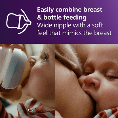 Philips Avent Natural Baby Bottles, Slow Flow, 4 oz (120 ml), Pack of 2 - view 5