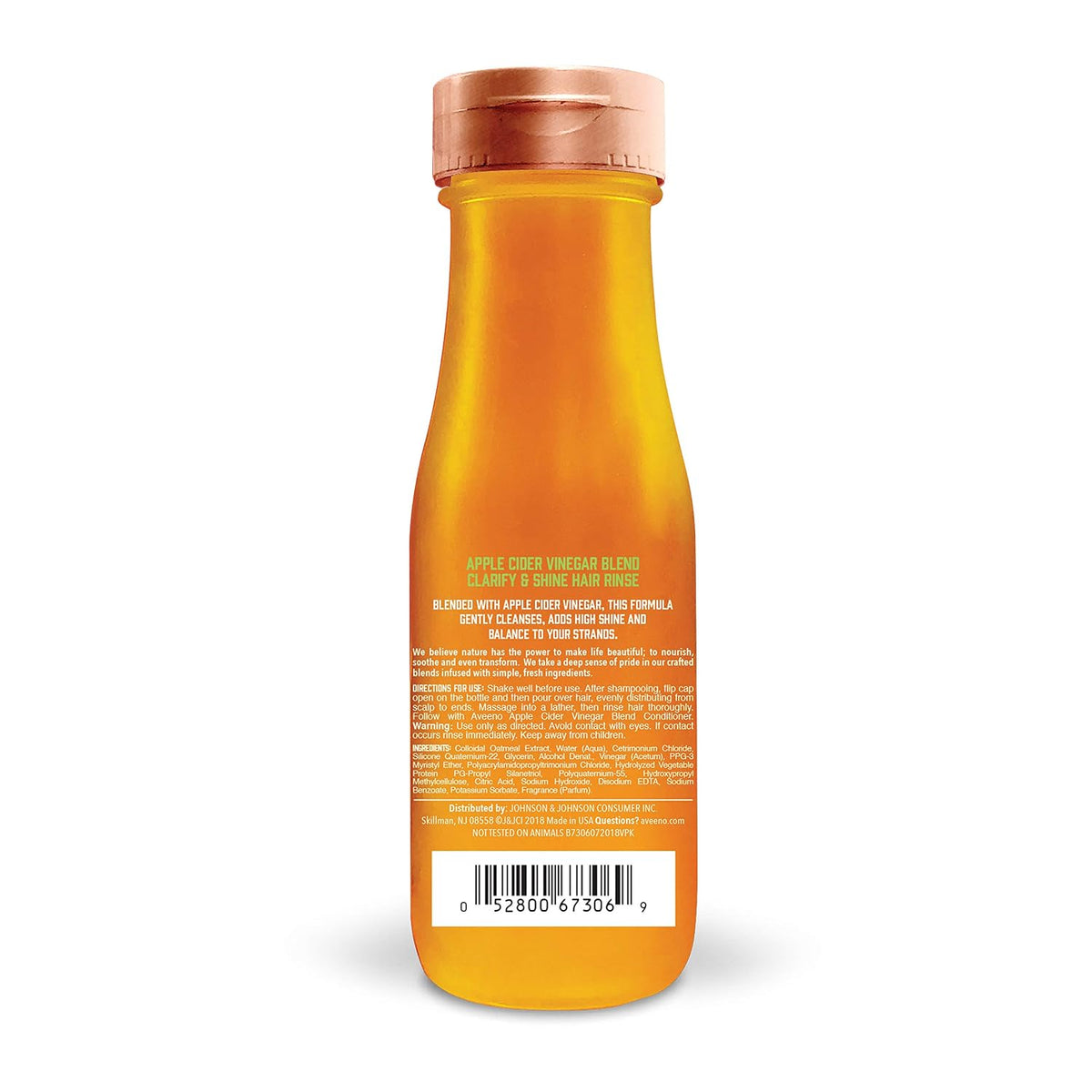 Aveeno Apple Cider Vinegar Clarifying In-Shower Hair Rinse, 201 ml (6.8 fl oz) — alternate product view