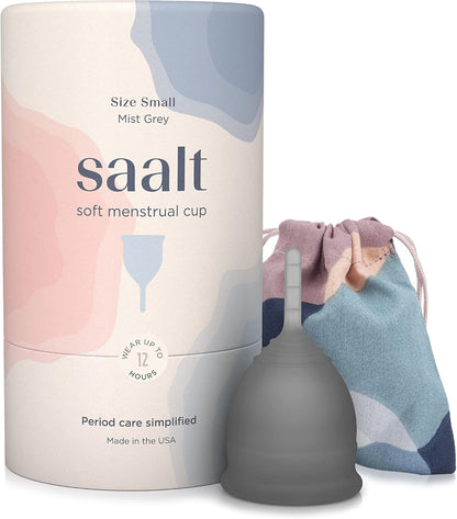 Saalt Soft Menstrual Cup, Small, Grey