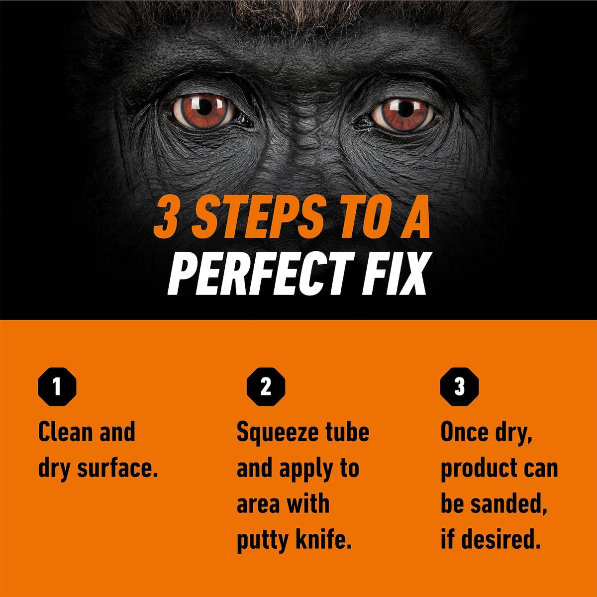 Gorilla All Purpose Wood Filler, Natural, 6 fl oz (180 ml) Tube - view 6