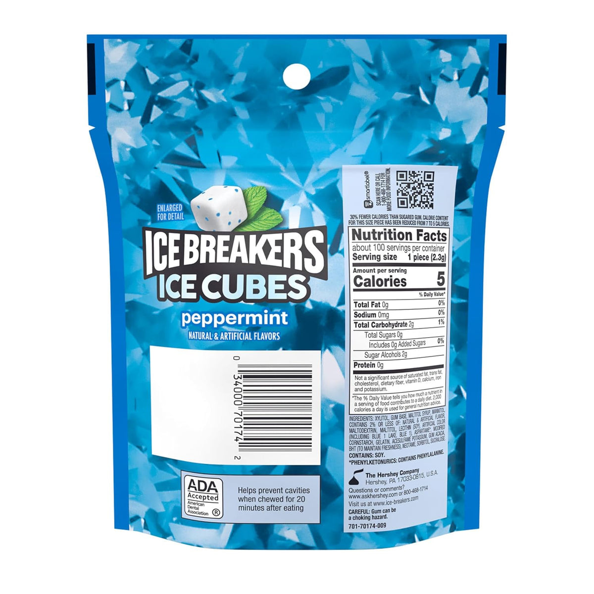 Ice Breakers Ice Cubes Peppermint Sugar-Free Chewing Gum, 100 Count - view 2
