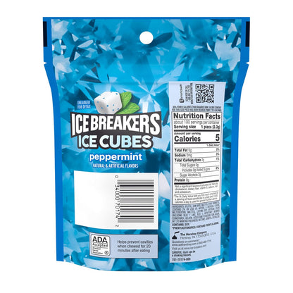 Ice Breakers Ice Cubes Peppermint Sugar-Free Chewing Gum, 100 Count - view 2
