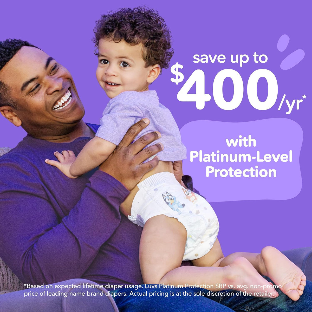 Luvs Platinum Protection Bluey Nappies, Size 3 (16-28 lb), 234 Count - view 3