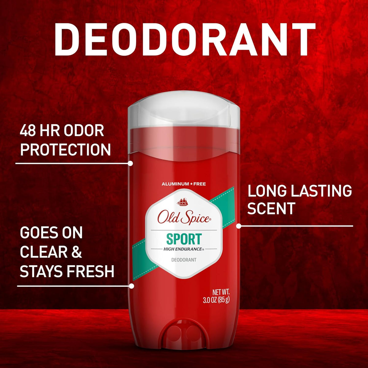 Old Spice Aluminium Free Deodorant for Men, Pure Sport, 3 oz, Pack of 3 - view 2