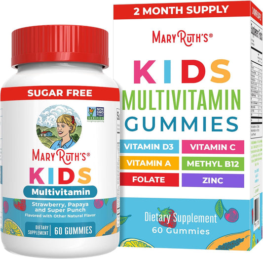 MaryRuth's Kids Multivitamin Gummies, Sugar Free, 60 Gummies, Ages 4+