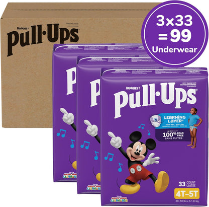 Pull-Ups Boys' Potty Training Pants, Size 4T-5T, 99 Count - view 2