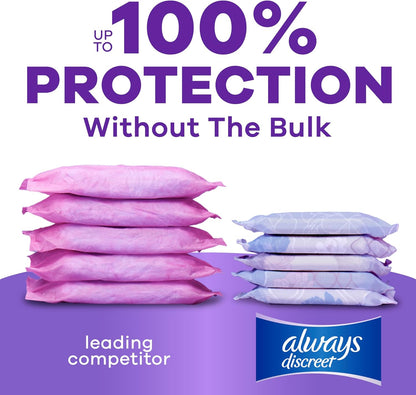 Always Discreet Long Incontinence Pads, Moderate Absorbency, 162 Count - view 5