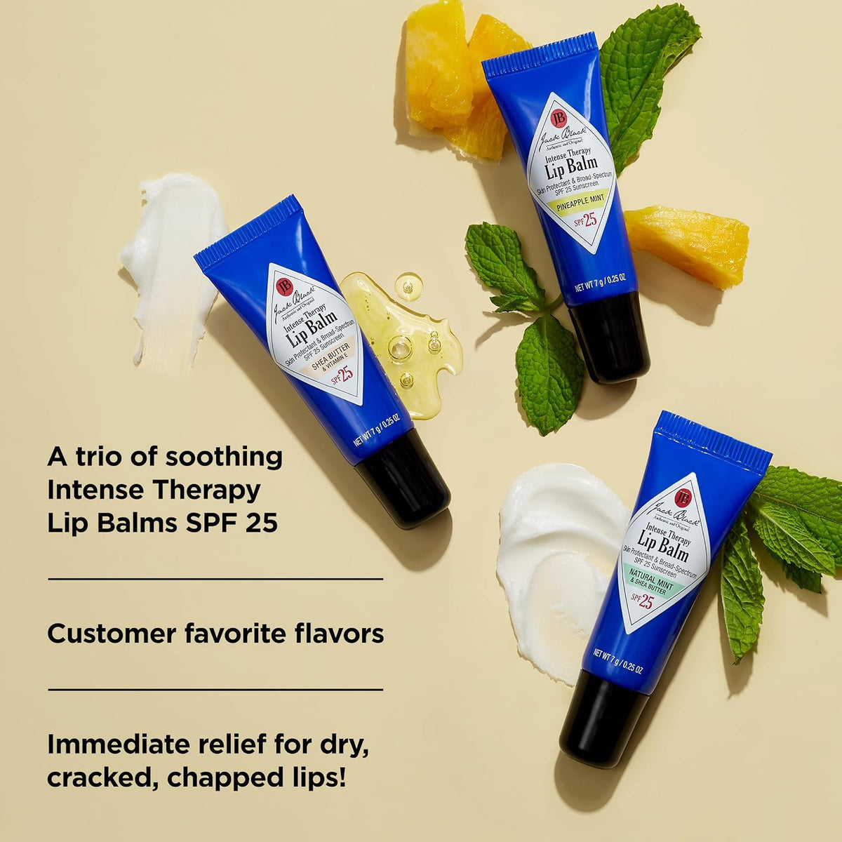 Jack Black Intense Therapy Lip Balm SPF 25, Holiday Set, Pack of 4 - view 6
