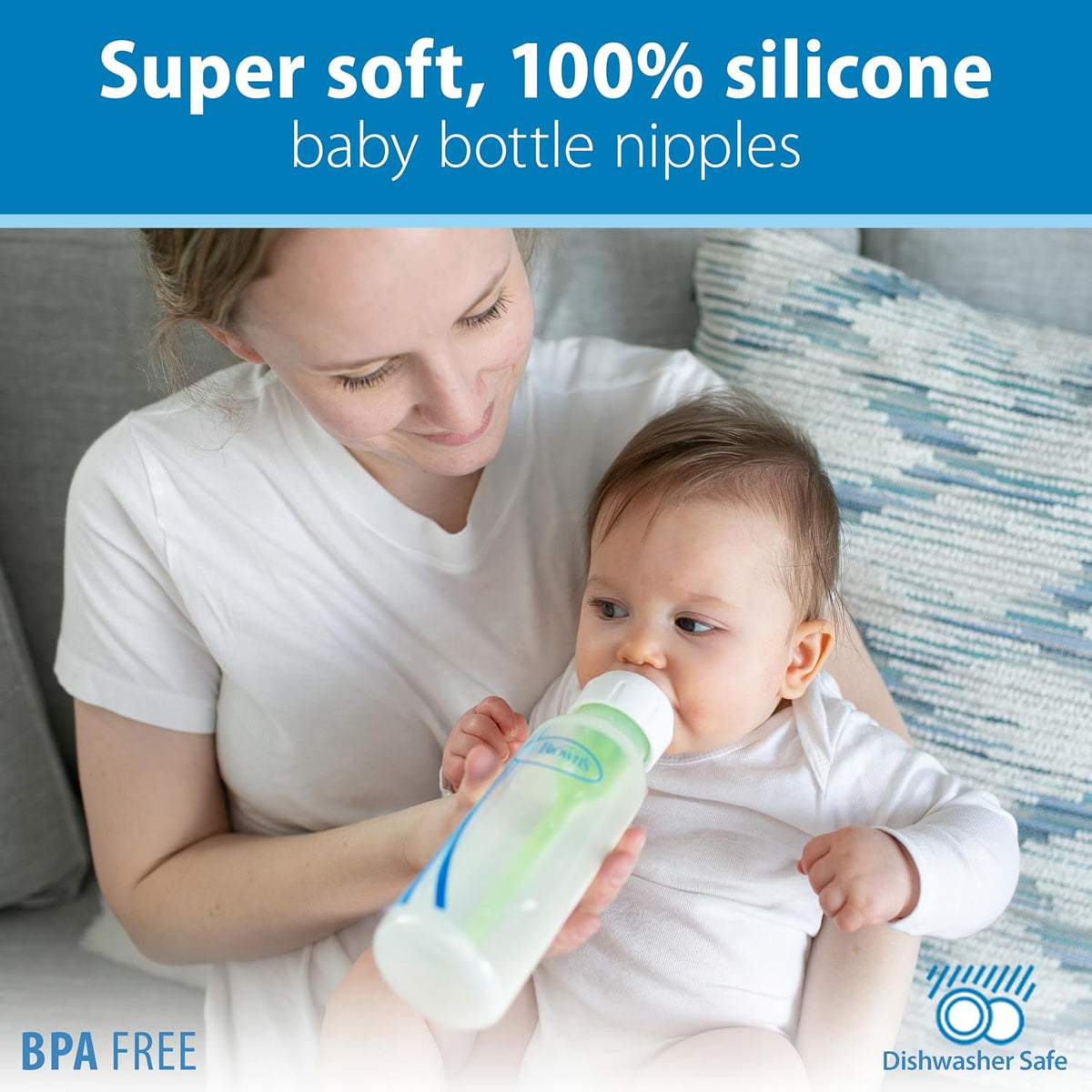 Dr. Brown's Anti-Colic Options+ Baby Bottles 8 oz (240 ml), Floral, Pack of 4 - view 5