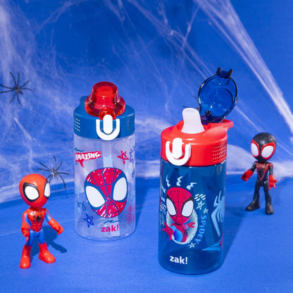 Zak Designs Marvel Spider-Man Sage Kids Water Bottles 16oz with Straw, Set of 2 - view 2