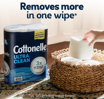 Cottonelle Ultra Clean Toilet Paper, 9 Mega Rolls - view 4