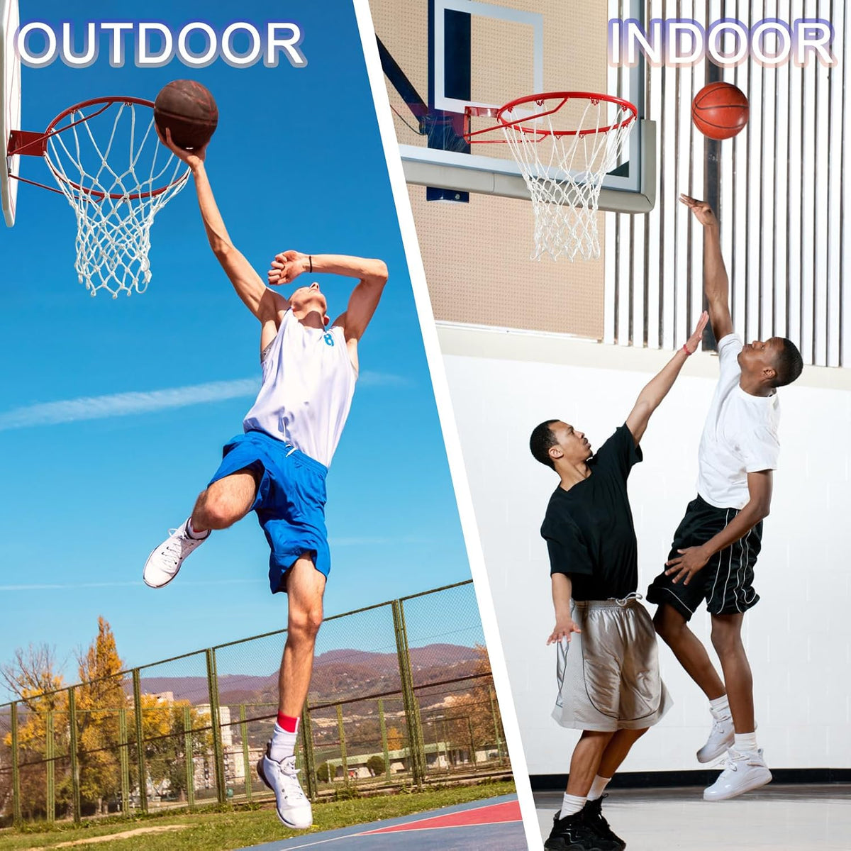 LAO XUE Heavy Duty Basketball Net, 12 Loops, Outdoor Replacement - view 6