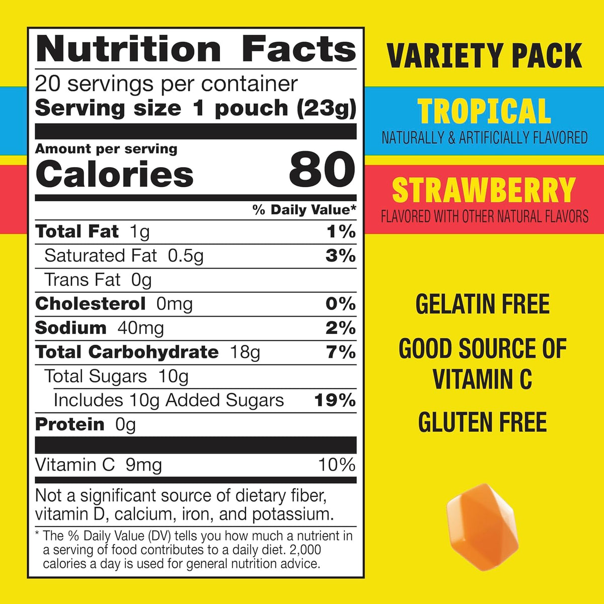 Gushers Fruit Flavoured Snacks Family Pack 20 Pouches (16 oz) — alternate product view