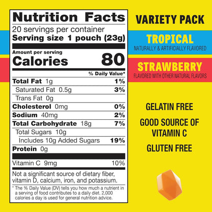 Gushers Fruit Flavoured Snacks Family Pack 20 Pouches (16 oz) - view 2