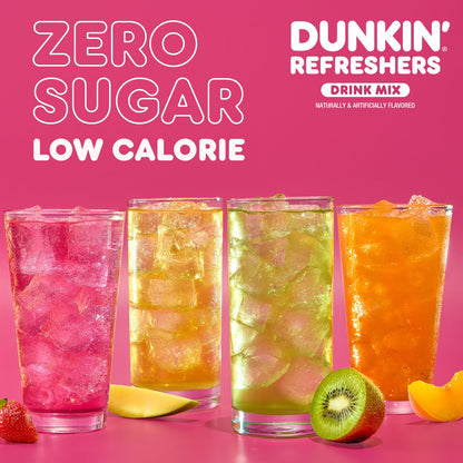 Singles To Go Dunkin' Refreshers Green Tea Drink Mix Packets, 40 Count - view 6