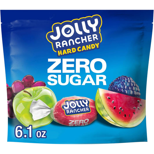 Jolly Rancher Zero Sugar Assorted Fruit Hard Candy, 6.1 oz Bag