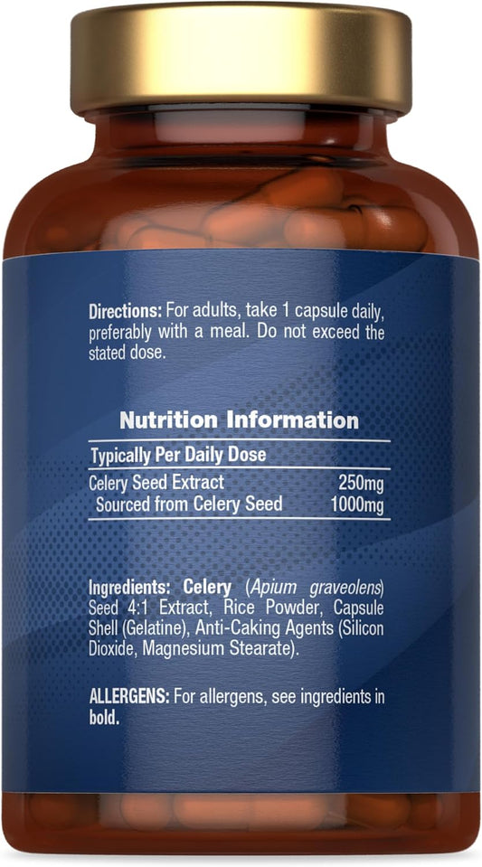 Horbaach Celery Seed Extract Capsules 1000 mg 4:1 Extract - view 2