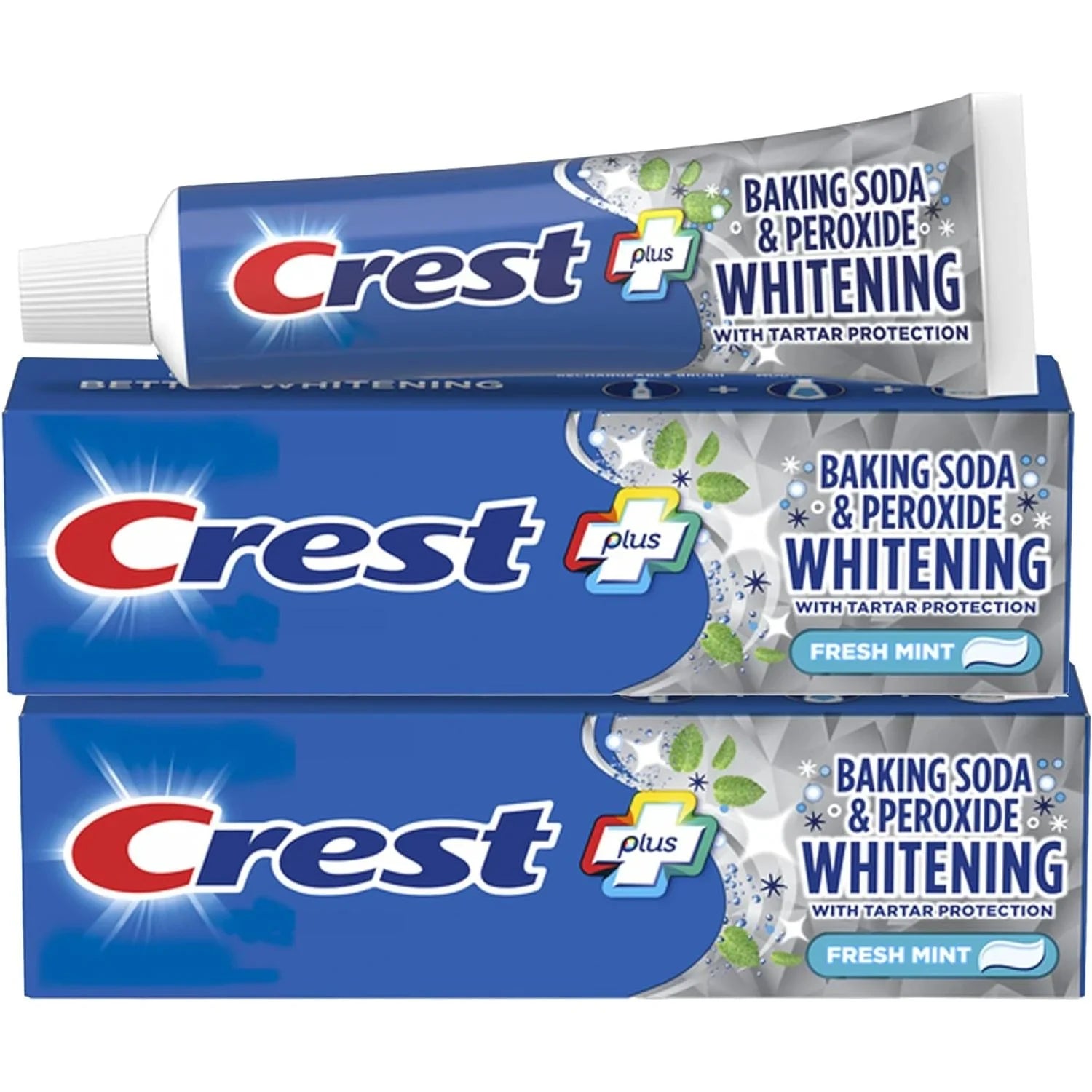 Crest Baking Soda & Peroxide Whitening Toothpaste with Tartar Protection, Fresh Mint 4.2 oz (119) - Pack of 2 - USA in UK