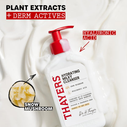 Thayers Milky Hydrating Face Cleanser with Snow Mushroom 237 ml (8 fl oz) - view 3