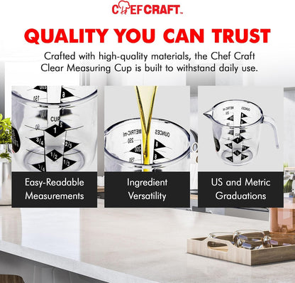 Chef Craft Select Plastic Measuring Cup, 1 Cup, Clear - view 6