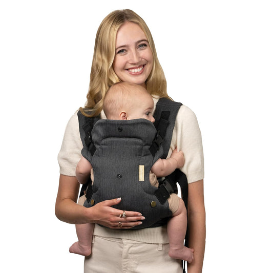 Infantino Flip Luxe 4-in-1 Baby Carrier, 7-35 lbs, Onyx