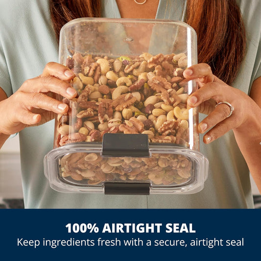 Rubbermaid Brilliance 12-Cup Airtight Food Storage Container, Clear/Grey - view 2