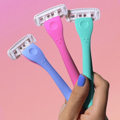 Billie 3 Blade Disposable Razors for Women, The Malibu Set, 3 Count - view 5
