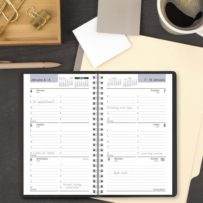 AT-A-GLANCE 2027 DayMinder Weekly Appointment Book, 5 x 8, Black - view 3