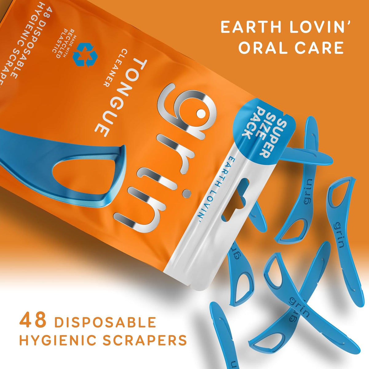 Grin Disposable Tongue Cleaner with Fold-Back Pick, 48 Count - view 3