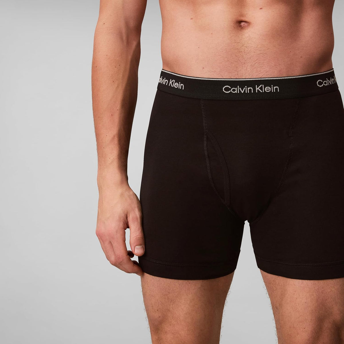 Calvin Klein Men's Cotton Classics Boxer Briefs, 3 Pack, Black, M - view 5