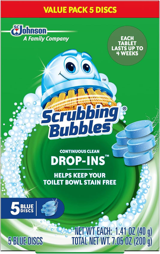 Scrubbing Bubbles Toilet Cleaner Drop-Ins Tablets, 5 Count (7.1 oz)