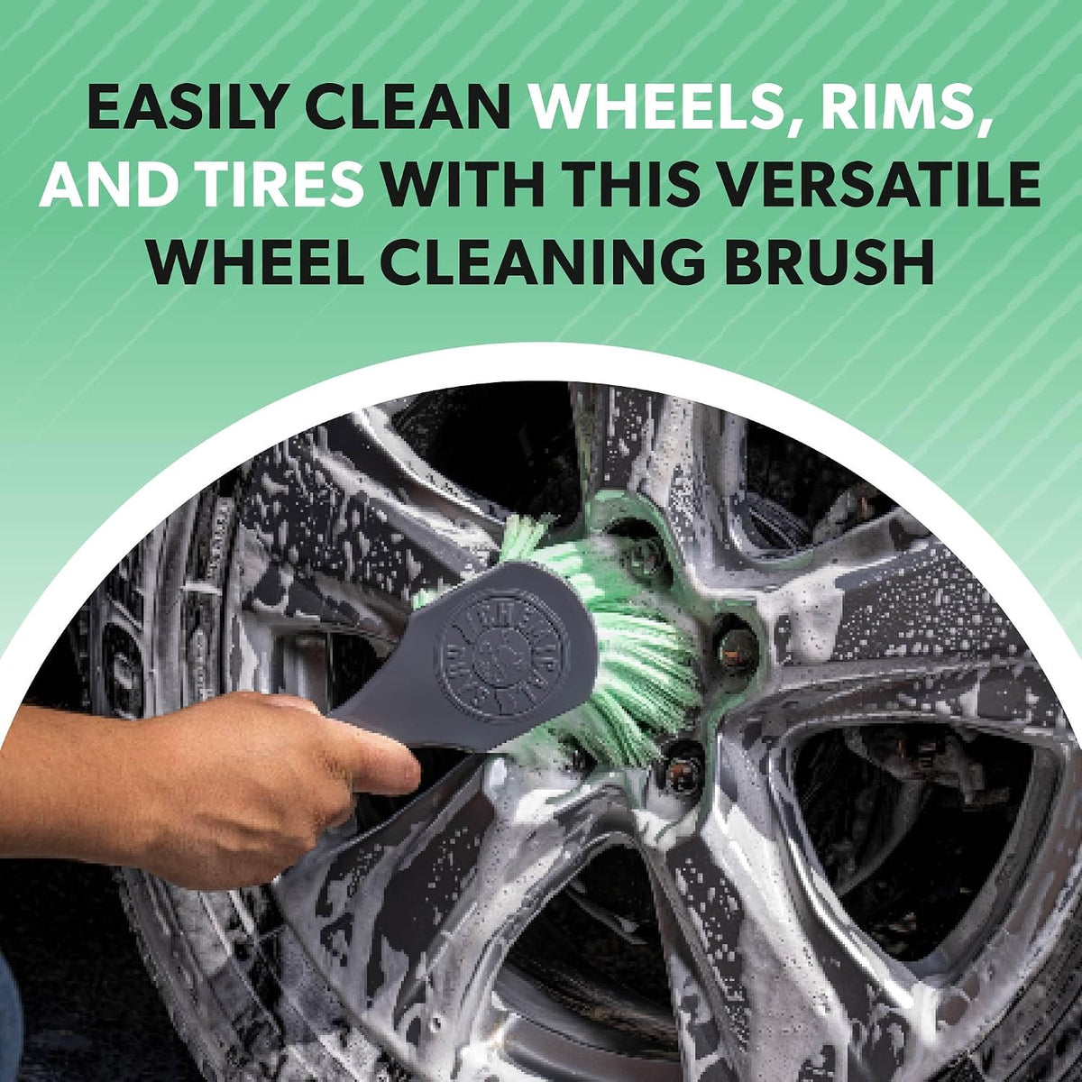 Chemical Guys Wheelie Wheel and Exterior Brush, Soft, Green — alternate product view