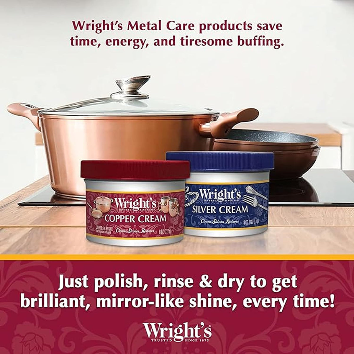 Wright's Copper Cream Cleaner and Polish 8 fl oz - view 6