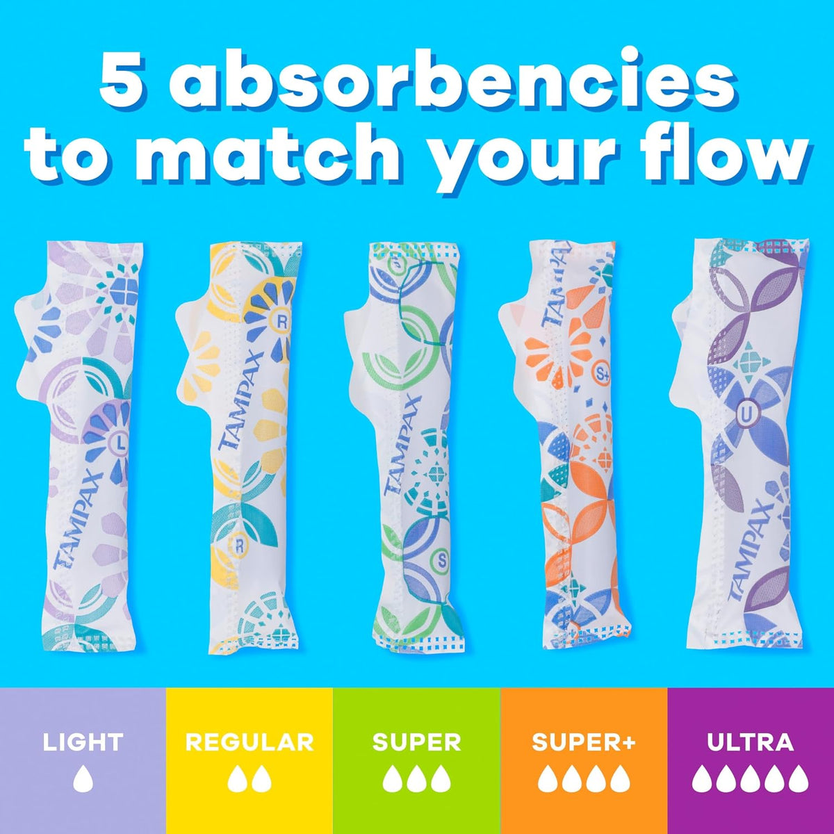 Tampax Pearl Tampons, Regular Absorbency, Unscented, 50 Count - view 4
