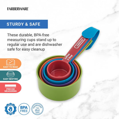 Farberware 5-Piece Plastic Measuring Cup Set with Coffee Scoop - view 3