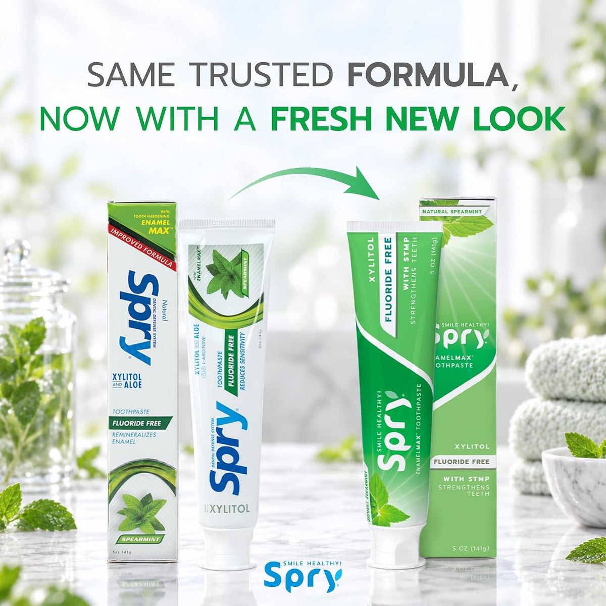 Spry Natural Fluoride-Free Xylitol Toothpaste Spearmint 141 g - view 2