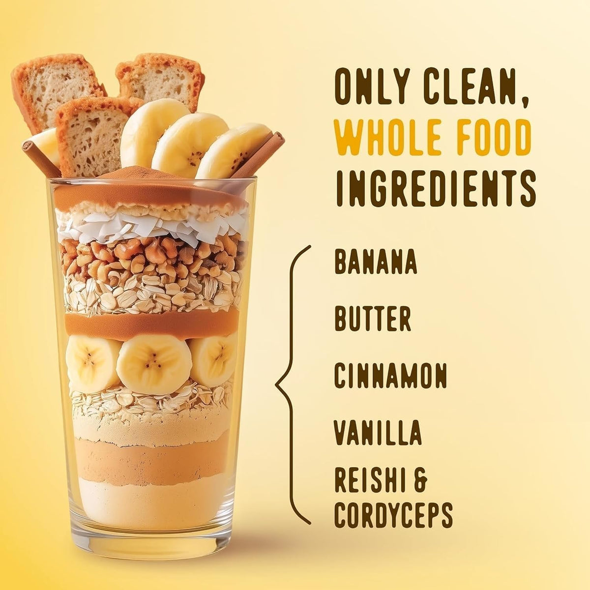 FlavCity All-in-One Protein Smoothie Powder, Banana Bread, 20 Servings - view 4