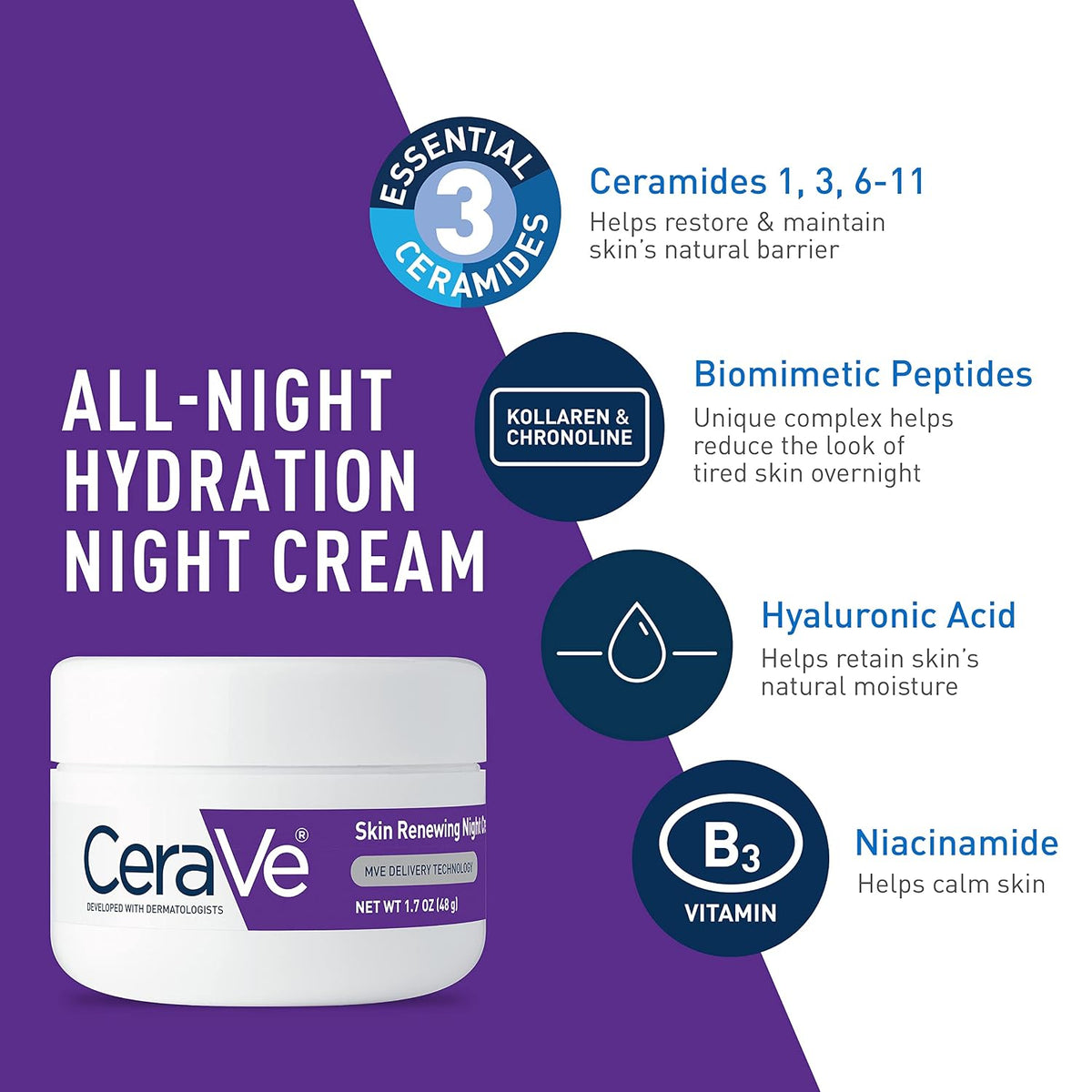 CeraVe Vitamin C Serum and Skin Renewing Night Cream Skincare Set - view 4