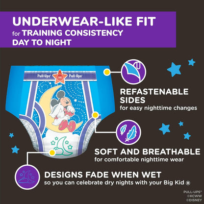 Pull-Ups Boys' Night-Time Potty Training Pants, Size 5T-6T, 44 Count - view 3