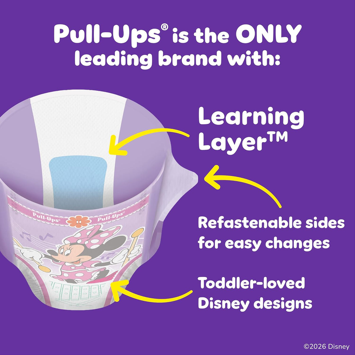 Pull-Ups Girls' Potty Training Pants, Size 5T-6T, 80 Count - view 5