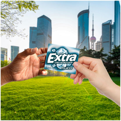 Wrigley's Extra Polar Ice Sugar-Free Chewing Gum, 15 Sticks, 10 Pack - view 5
