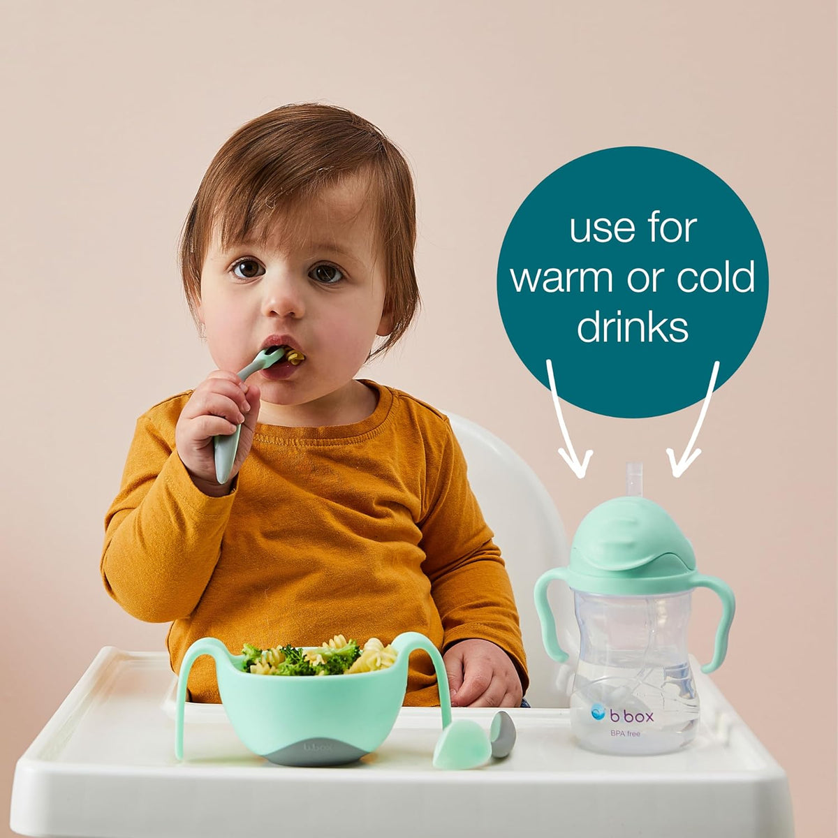 b.box Sippy Cup with Weighted Straw 240 ml (8 oz) Blueberry - view 6