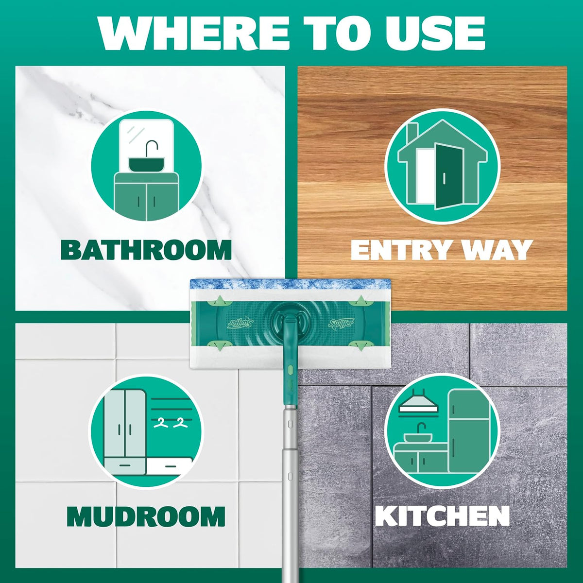 Swiffer Mop & Go Deluxe 2-in-1 Kit with 5 Dry and 3 Wet Cloths - view 6