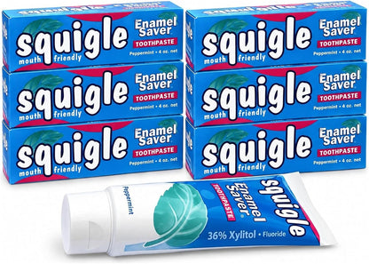 Squigle Enamel Saver SLS-Free Toothpaste with 36% Xylitol
