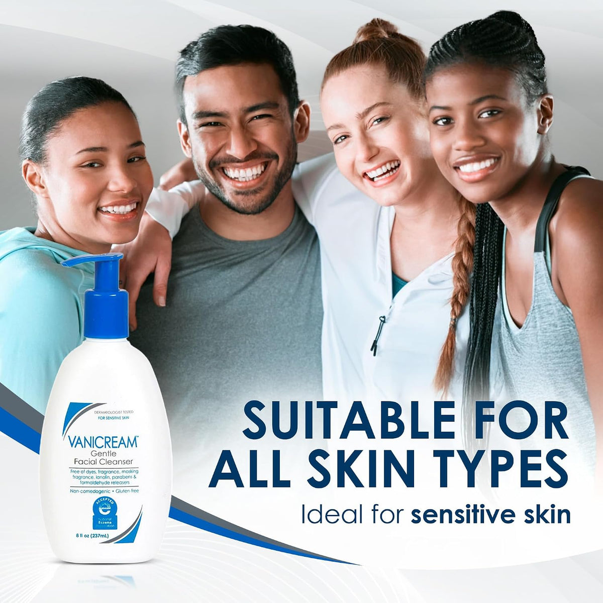 Vanicream Gentle Facial Cleanser, pH-Balanced, 8 fl oz (240 ml) - view 6